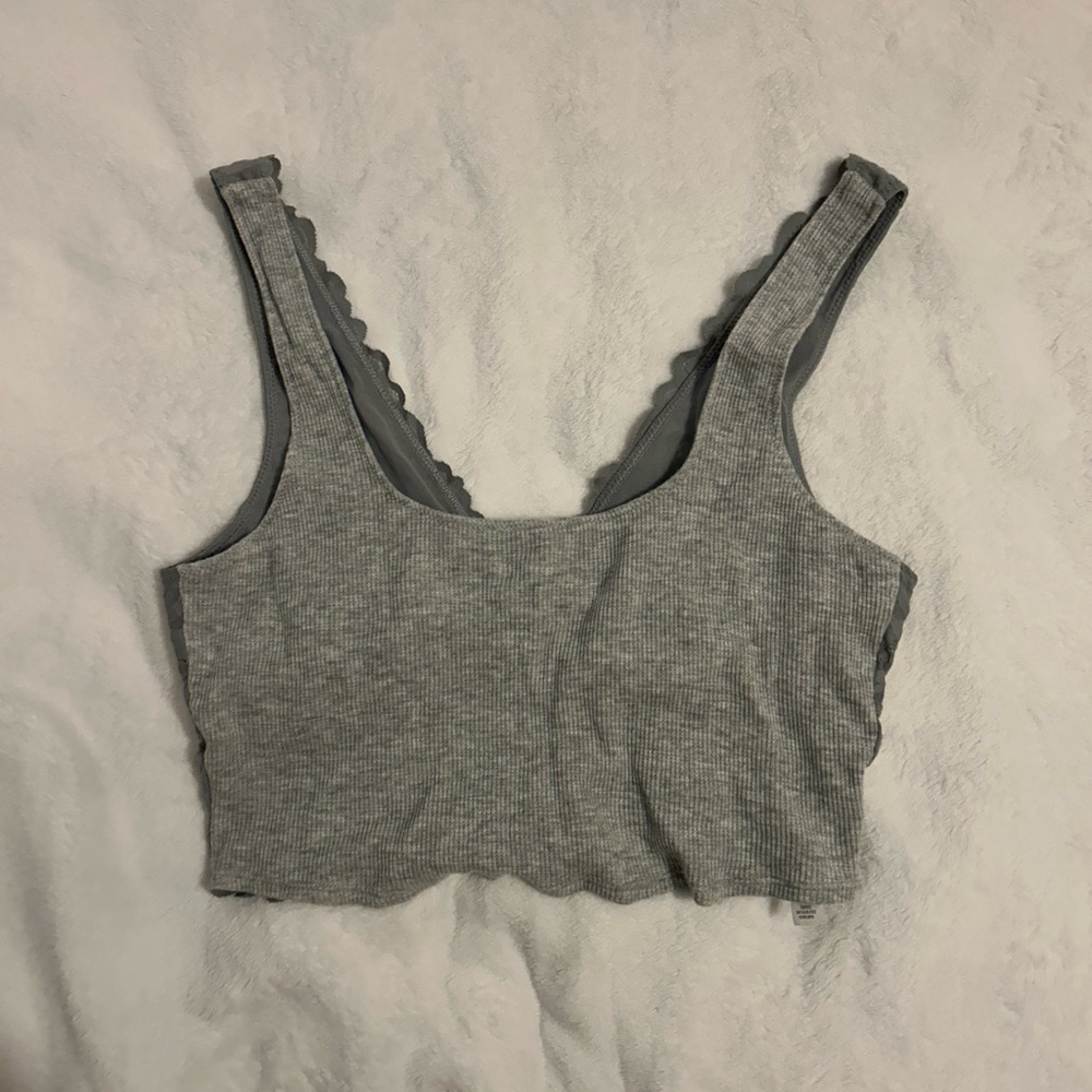 Aerie Gray Lace Bralette Tank